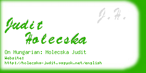 judit holecska business card